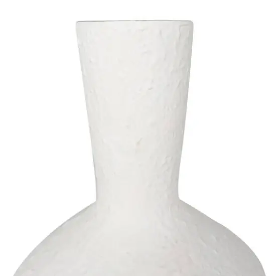 White Glass Textured Vase Set {7}