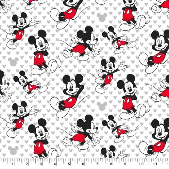 Springs Creative Disney&reg; Mickey Mouse on White Cotton Fabric {1}