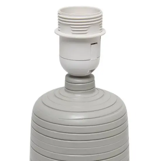 Simple Designs 16" Textured Linear Ceramic Table Lamp Taupe {7}