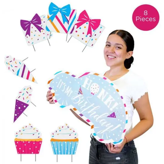 Kate Aspen&reg; Rainbow Birthday Yard Sign Set {3}