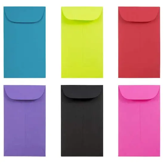 JAM Paper 2.5" x 4.25" Assorted Coin Business Envelopes, 150ct. {3}