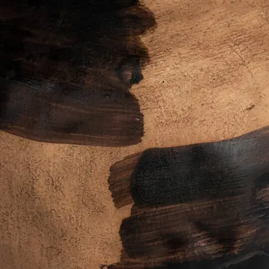 Hello Honey&reg; 10" Black & Cream Hand-Painted Stoneware Vase with Reactive Glaze {9}