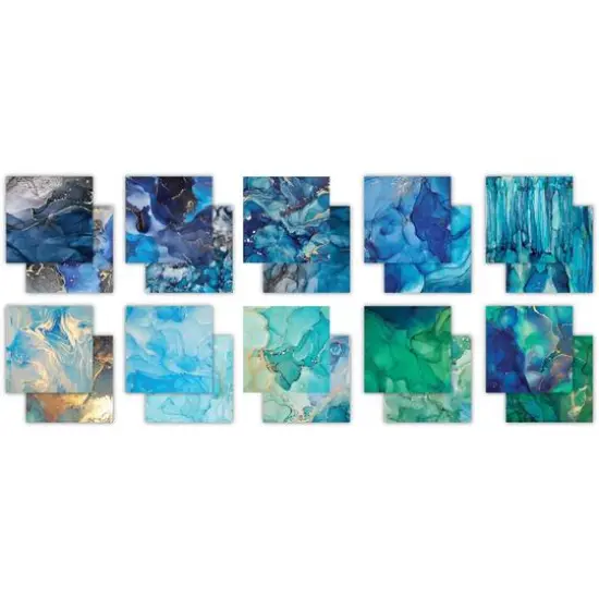 Craft Consortium Ink Drops - Ocean Double-Sided Paper Pad, 12" x 12" {3}
