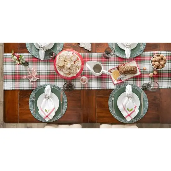 DII&reg; 108" Christmas Plaid Table Runner {12}