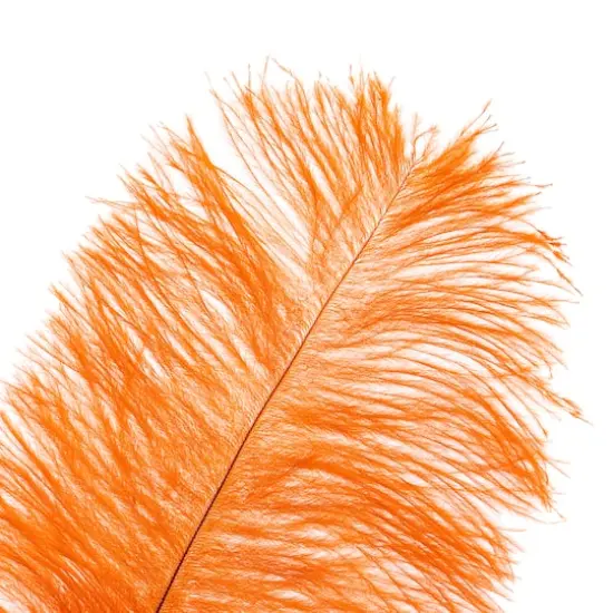 John Bead 11"-13" Ostrich Drab Feather Orange {3}