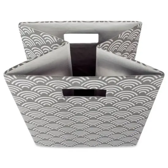 DII&reg; 11" Gray Waves Cube Storage Bin {4}
