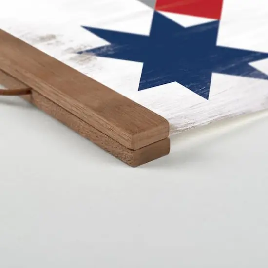 Americana Patchwork Teak Hanging Canvas {3}