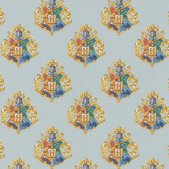 Harry Potter Blue Watercolor Crest Precut Cotton Fabric {1}