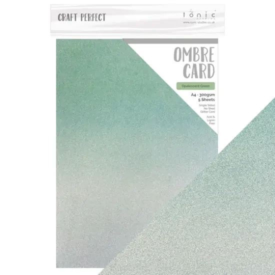 Craft Perfect Opalescent Green Glitter Cardstock, 8.5" x 11" {3}
