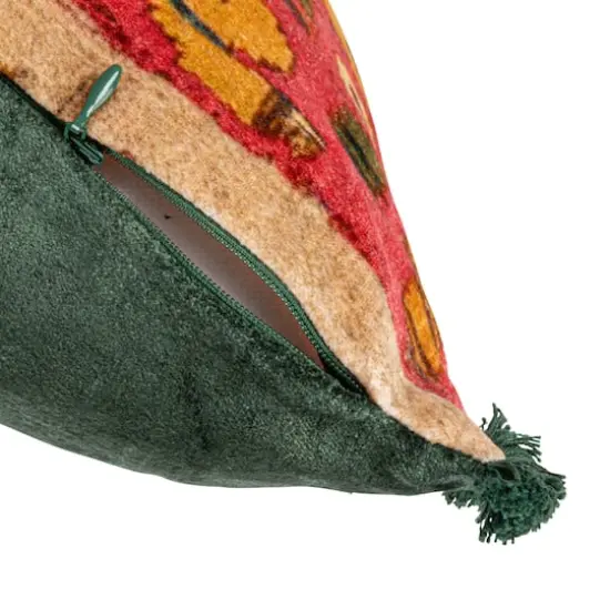 Hello Honey&reg; 20" x 14" Vintage Beauty Cotton Velvet Lumbar Pillow {7}