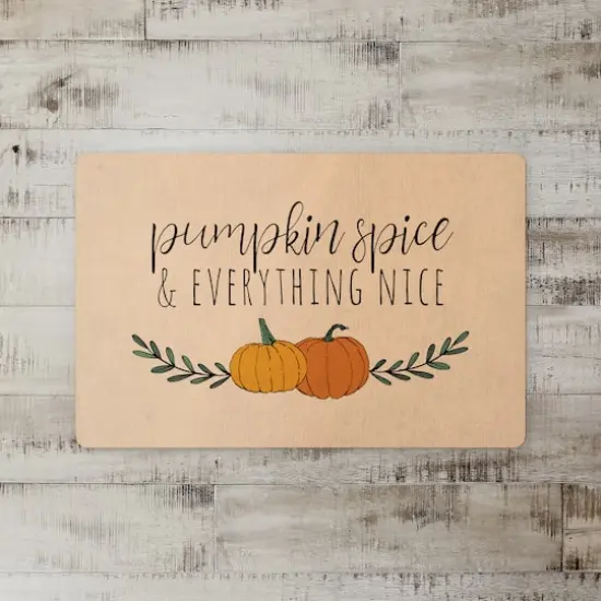 Pumpkin Spice & Everything Nice Floor Mat {3}