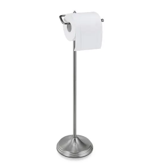 SunnyPoint 24.5" Black Nickel Bathroom Free Standing Toilet Tissue Paper Holder with Reserve Function {3}