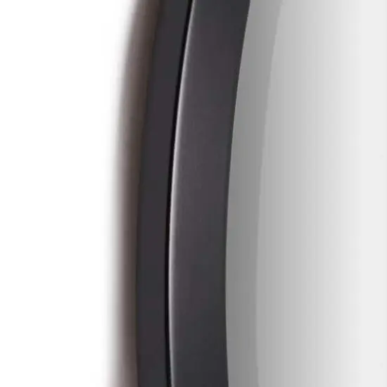 Classic Black Oval Metal Framed Beveled Vanity Wall Mirror - 23" x 29" {5}