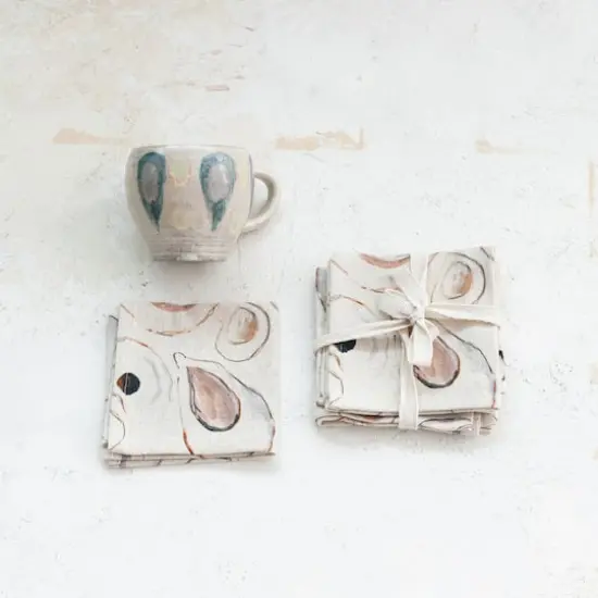 Hello Honey&reg; Multicolor Patterned Cotton & Linen Cocktail Napkins, 4ct. {3}