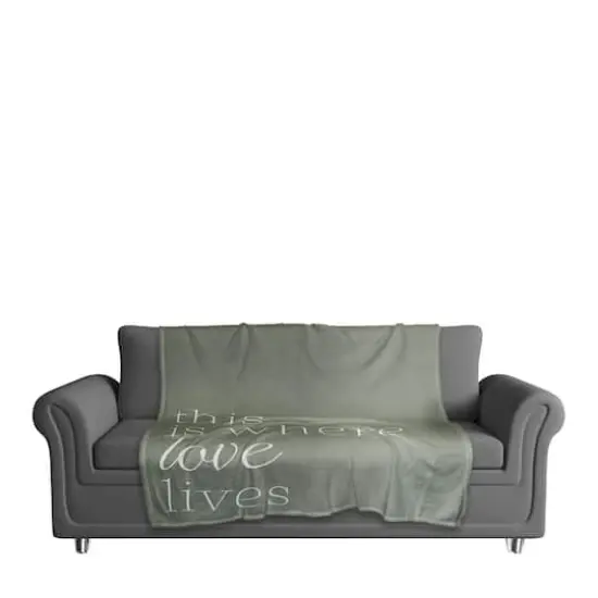 50" x 60" This Is Where Love Lives Coral Fleece Blanket {3}