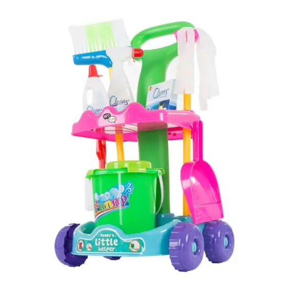 Toy Time Play Housekeeping & Janitor Cart Toy Cleaning Set {1}