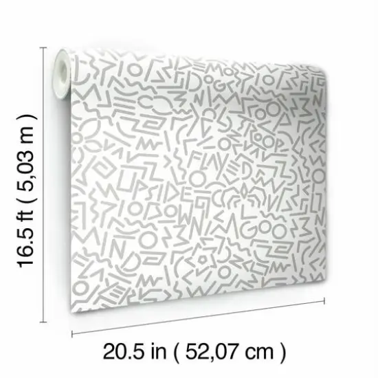 RoomMates Stranger Things Doodles Peel & Stick Wallpaper Gray {9}