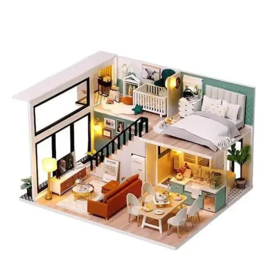 Wizardi Miniature Roombox: House by the Sea Dollhouse Kit {4}