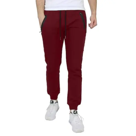 Galaxy by Harvic Men&rsquo;s Slim Fit Fleece Jogger Sweatpants Burgundy {1}