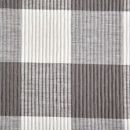 DII&reg; Buffalo Check Ribbed Placemat, 6ct. Gray/White {5}