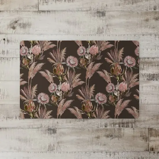 Protea Blooms Floor Mat Charcoal {3}