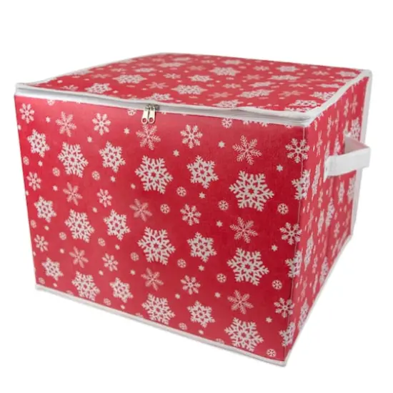 DII&reg; Snowflake Print Large Ornament Storage {1}