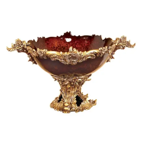 19" Gold Resin Traditional D&eacute;cor Bowl {1}