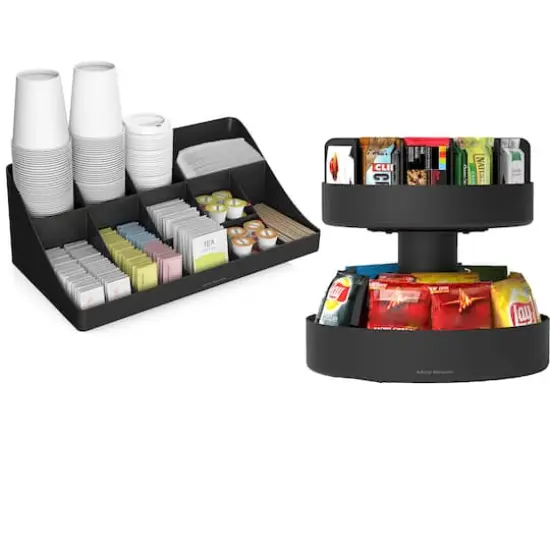 Mind Reader Black Coffee Condiment and Snack Organizer {1}