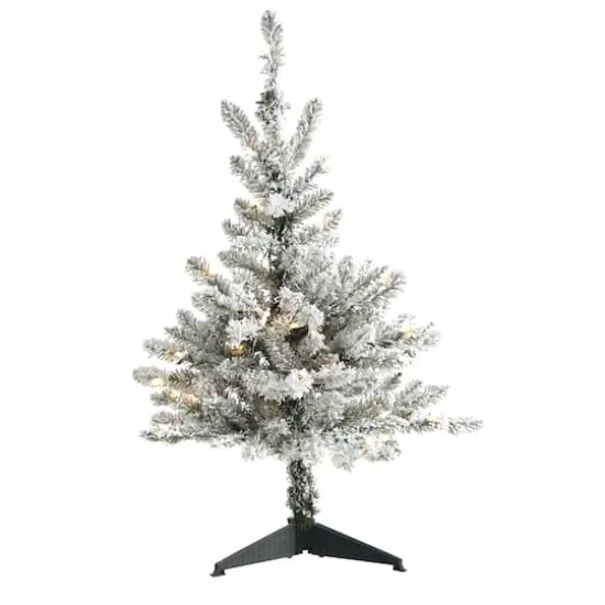 3ft. Pre-Lit West Virginia Spruce Artificial Christmas Tree, Clear LED Lights {1}