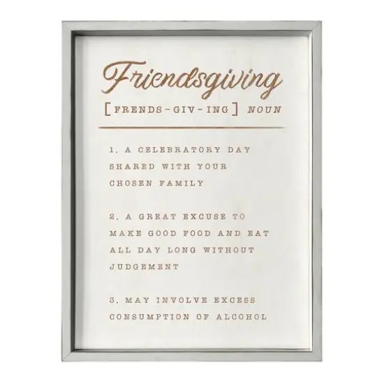 Friendsgiving Definition 18" x 24" White Framed Print {1}