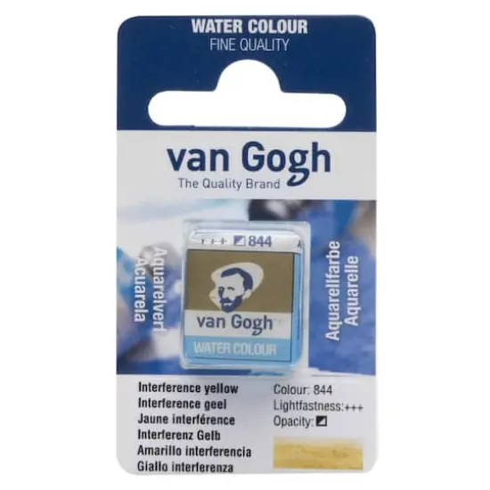 Van Gogh Watercolor Paint, Half Pan 844 Interference Yellow {1}