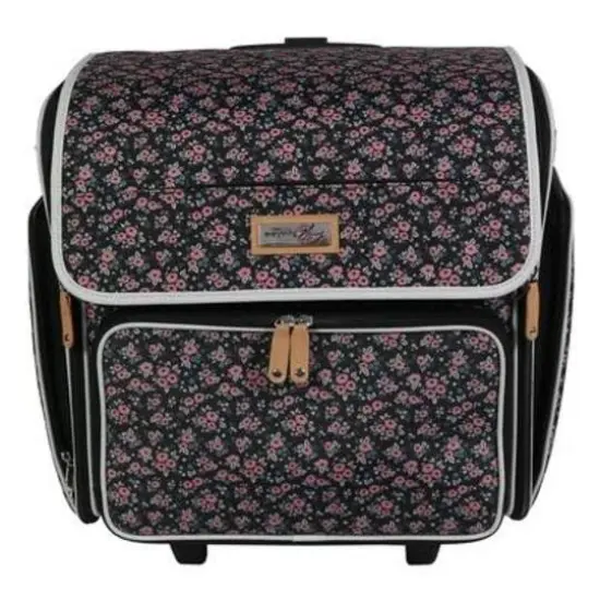 Everything Mary Floral Deluxe Collapsible Rolling Craft Bag {6}