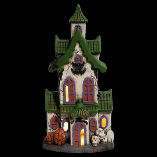 22.75" LED Multicolor Haunted House Halloween Decoration {4}