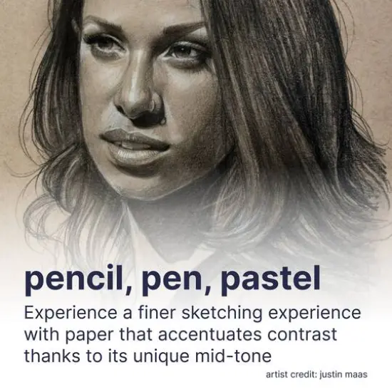 Strathmore Toned Sketch Paper Pad, 400 Series, 50 Sheets, 5.5" x 8.5", Tan {8}