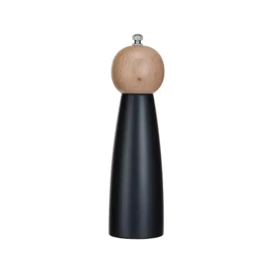 Hello Honey® Black & Natural Two-Tone Rubberwood Salt & Pepper Mill {3}