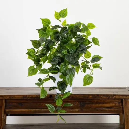 32" UV Resistant Artificial Philodendron Hanging Plant, 2ct. {7}