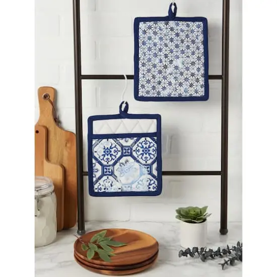 Lisbon Print Kitchen Textiles, 9" x 8", Lisbon Print, 2ct {3}