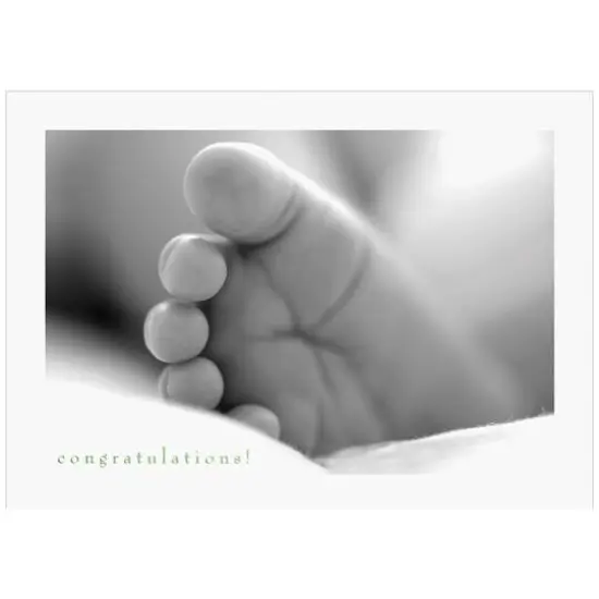 JAM Paper Baby's Foot Blank Congratulations Cards & Envelopes Set, 25ct. {1}