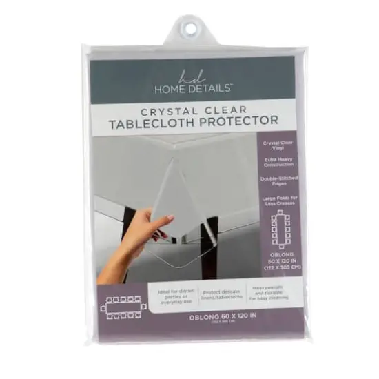 Home Details 120" Clear Tablecloth Protector {4}