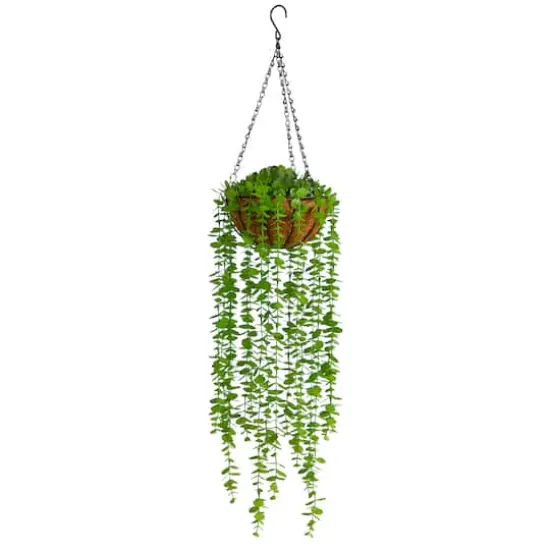 3ft. Eucalyptus Artificial Plant in Hanging Basket {1}
