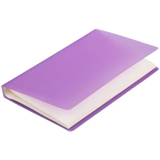 JAM Paper Purple Wallet Size Business Card Book, 12ct. {4}