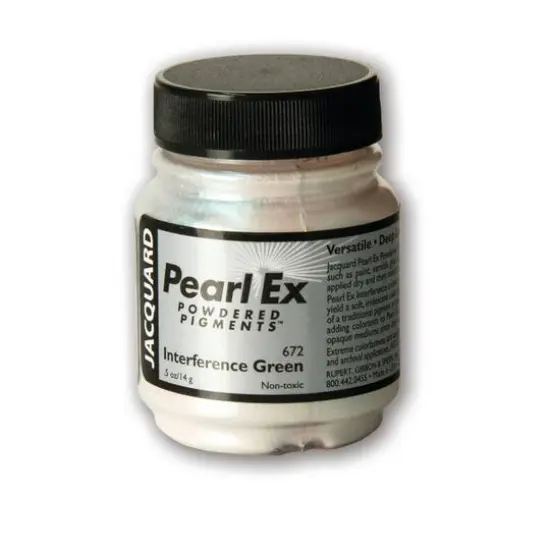 Jacquard Pearl Ex Pigment, 0.5oz. Interference Green {1}