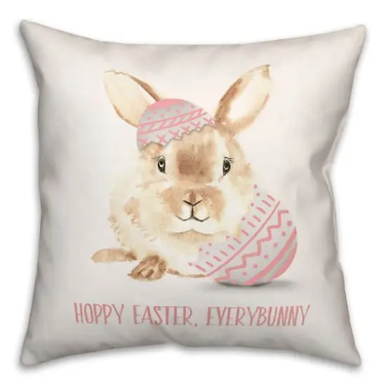 Hoppy Easter 18" x 18" Throw Pillow {1}