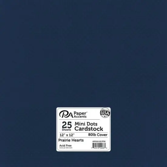 PA Paper™ Accents 12" x 12" 80lb. Mini Dot Cardstock, 25 Sheets Prairie Hearts {1}