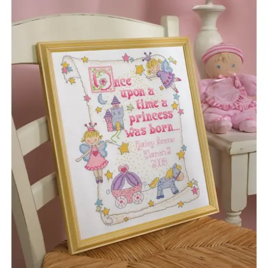 Bucilla Princess Birth Record Counted Cross Stitch Kit {1}