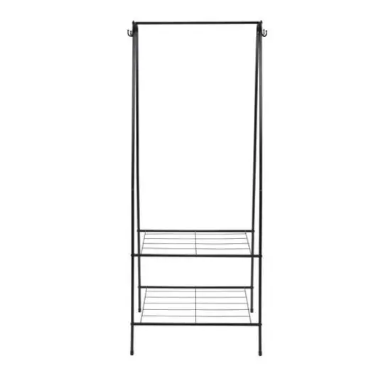 Organize It All Garment Rack with 2 Tier Shelving {6}