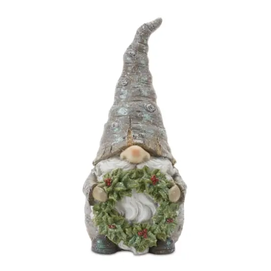 Pine Tree Trunk Gnome with Wreath Accent Set, 8.5" & 9.75" {4}