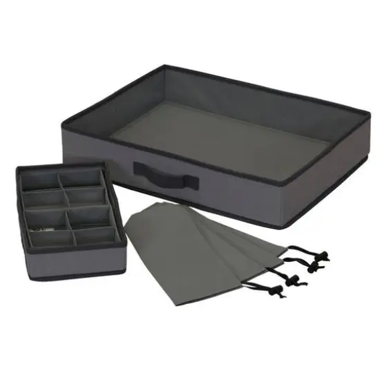 Household Essentials 19" Gray Tabletop Storage Box {5}