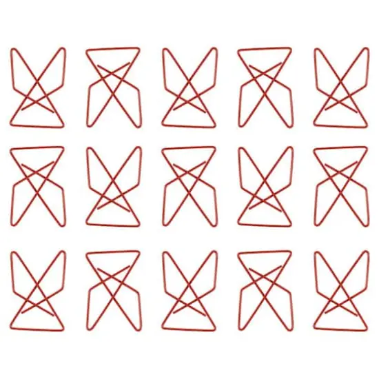 JAM Paper 1.5" Butterfly Clip Paper Clips, 15ct. Red {4}