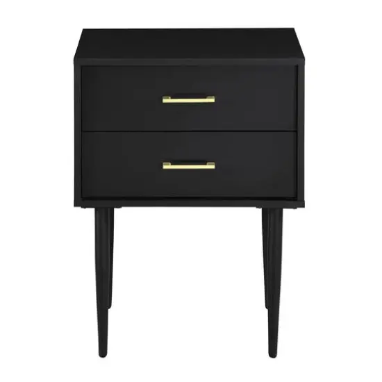 Walker Edison Black Modern Nightstand {3}